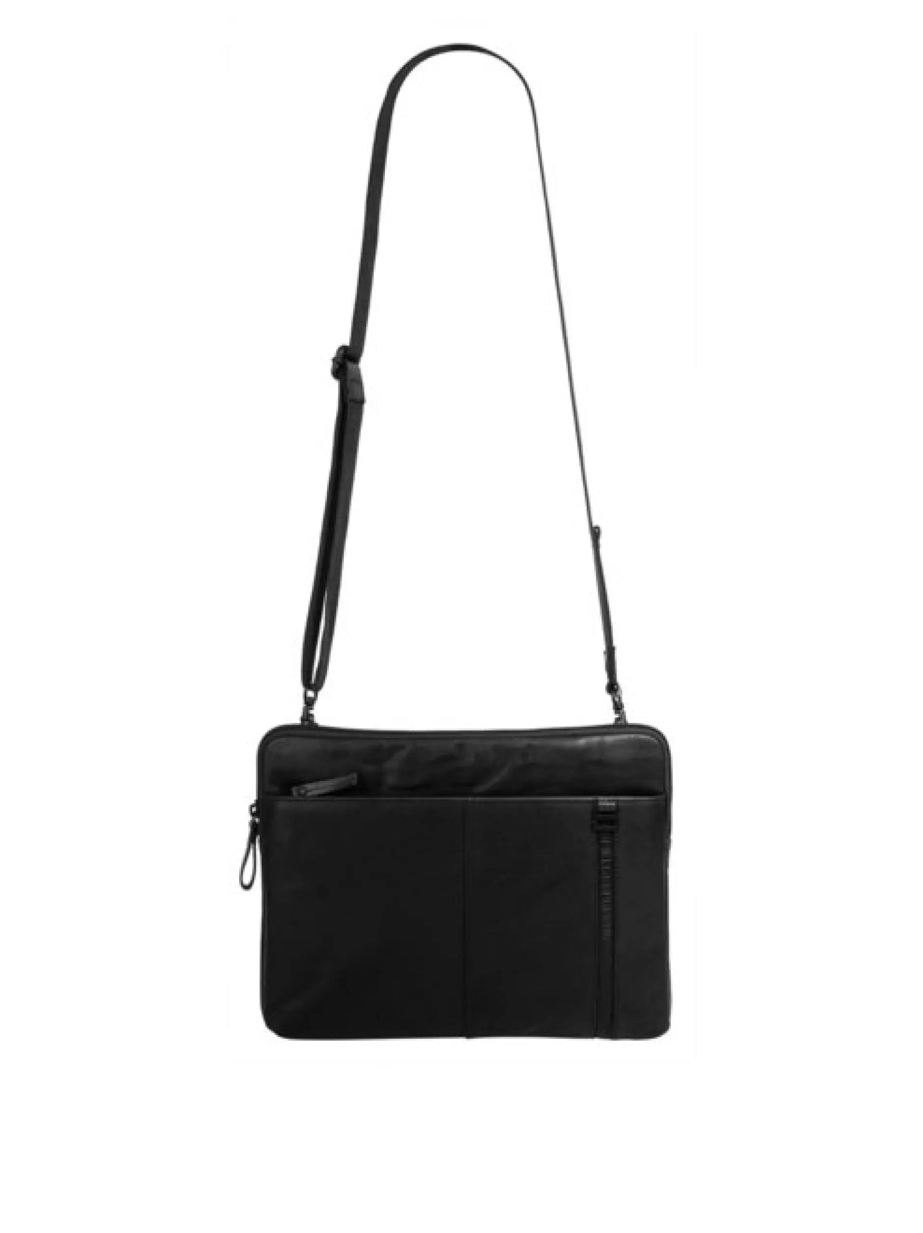 Spikes & Sparrow Unisex Dokumententasche in schwarz