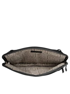 Spikes & Sparrow Unisex Dokumententasche in schwarz