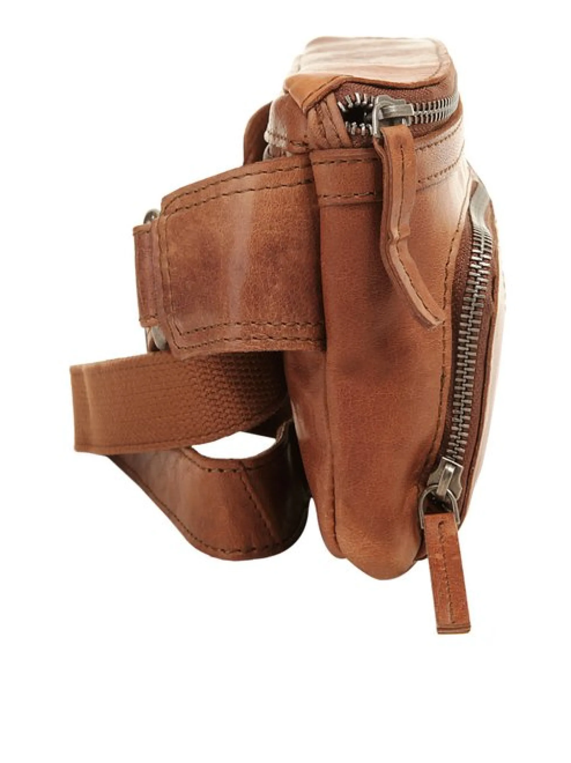 Spikes & Sparrow Unisex Gürteltasche in cognac