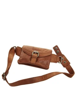 Spikes & Sparrow Unisex Gürteltasche in cognac