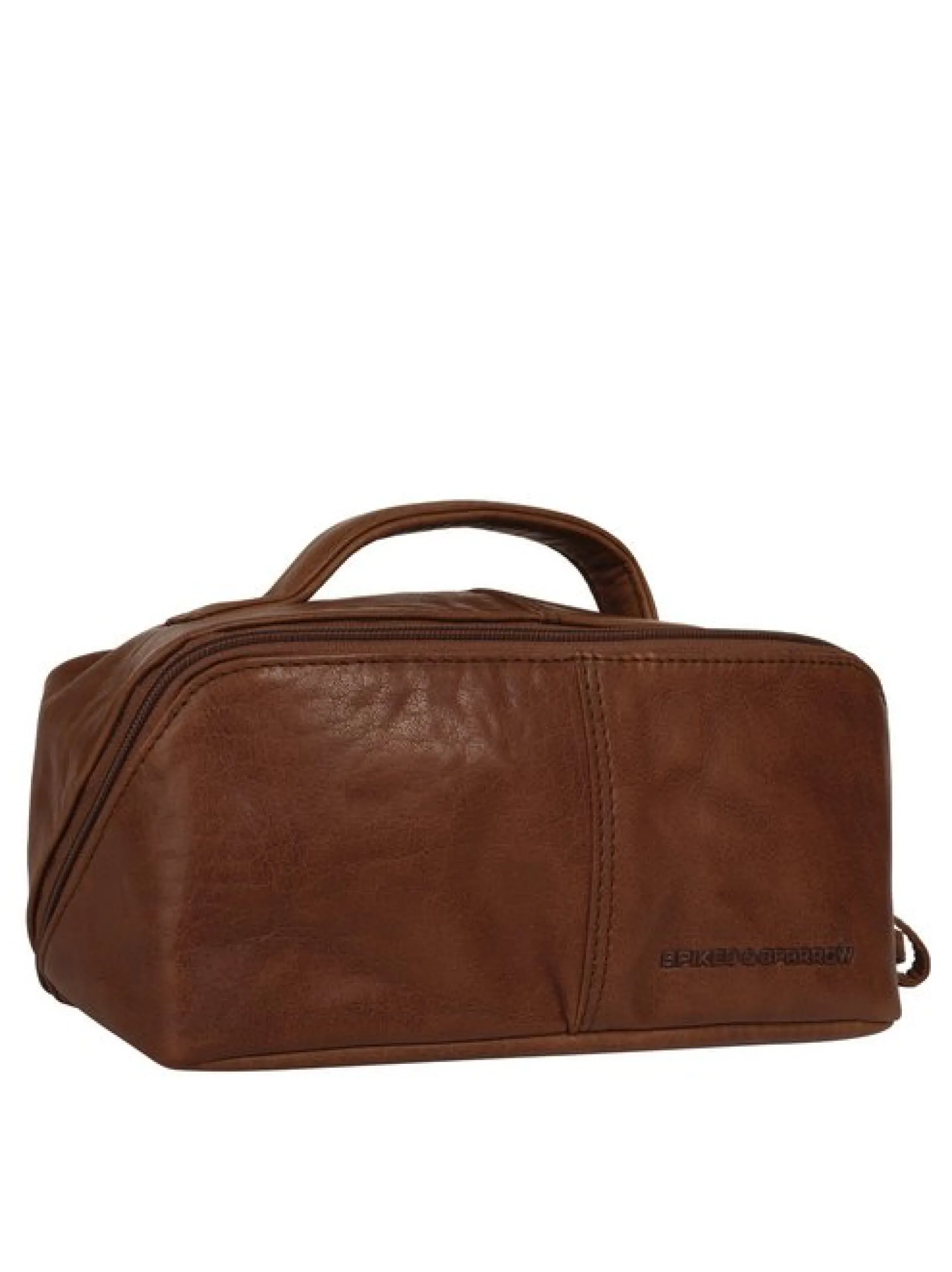 Spikes & Sparrow Unisex Kulturtasche in cognac