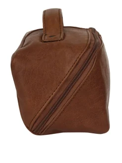Spikes & Sparrow Unisex Kulturtasche in cognac