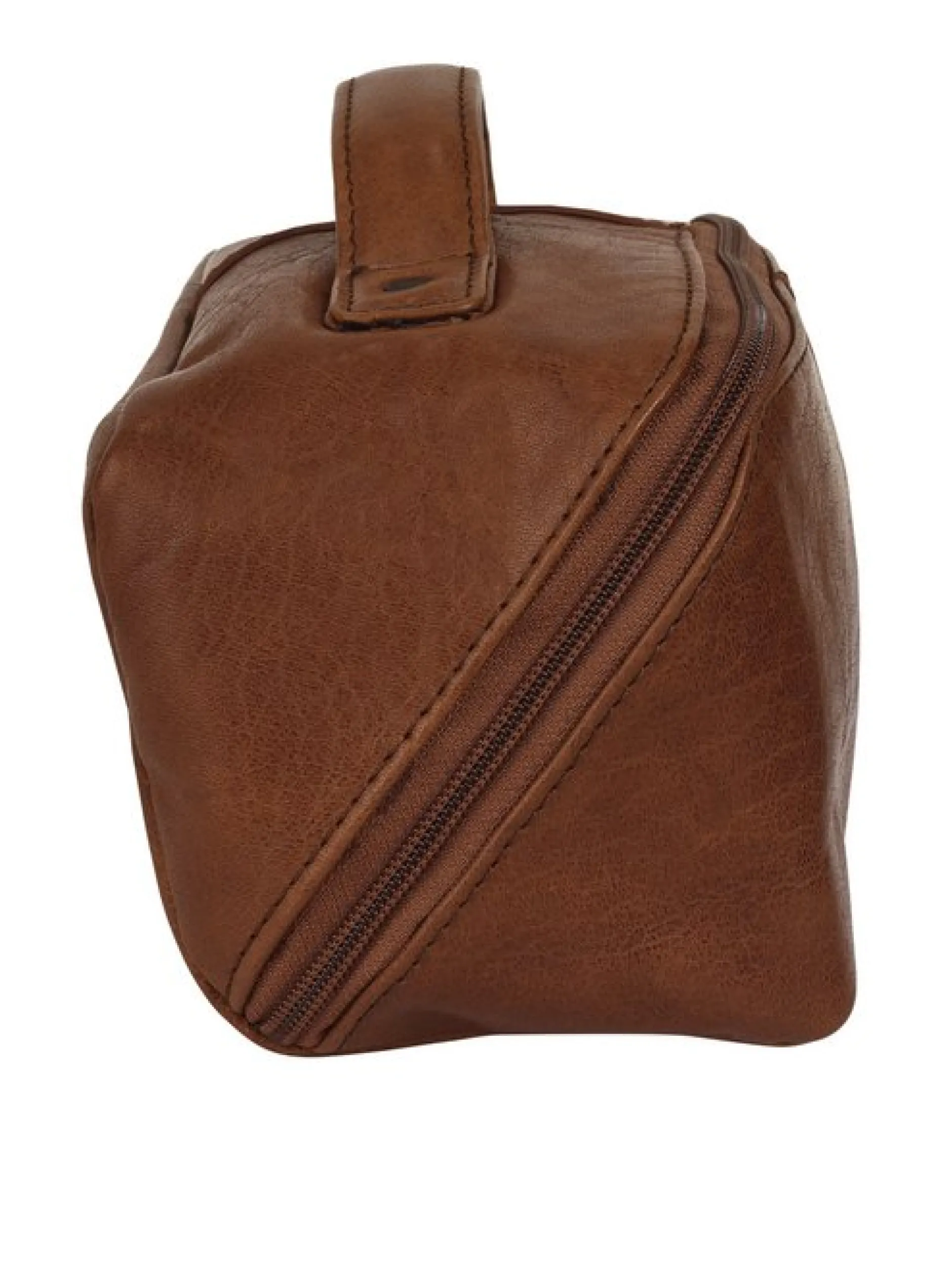 Spikes & Sparrow Unisex Kulturtasche in cognac