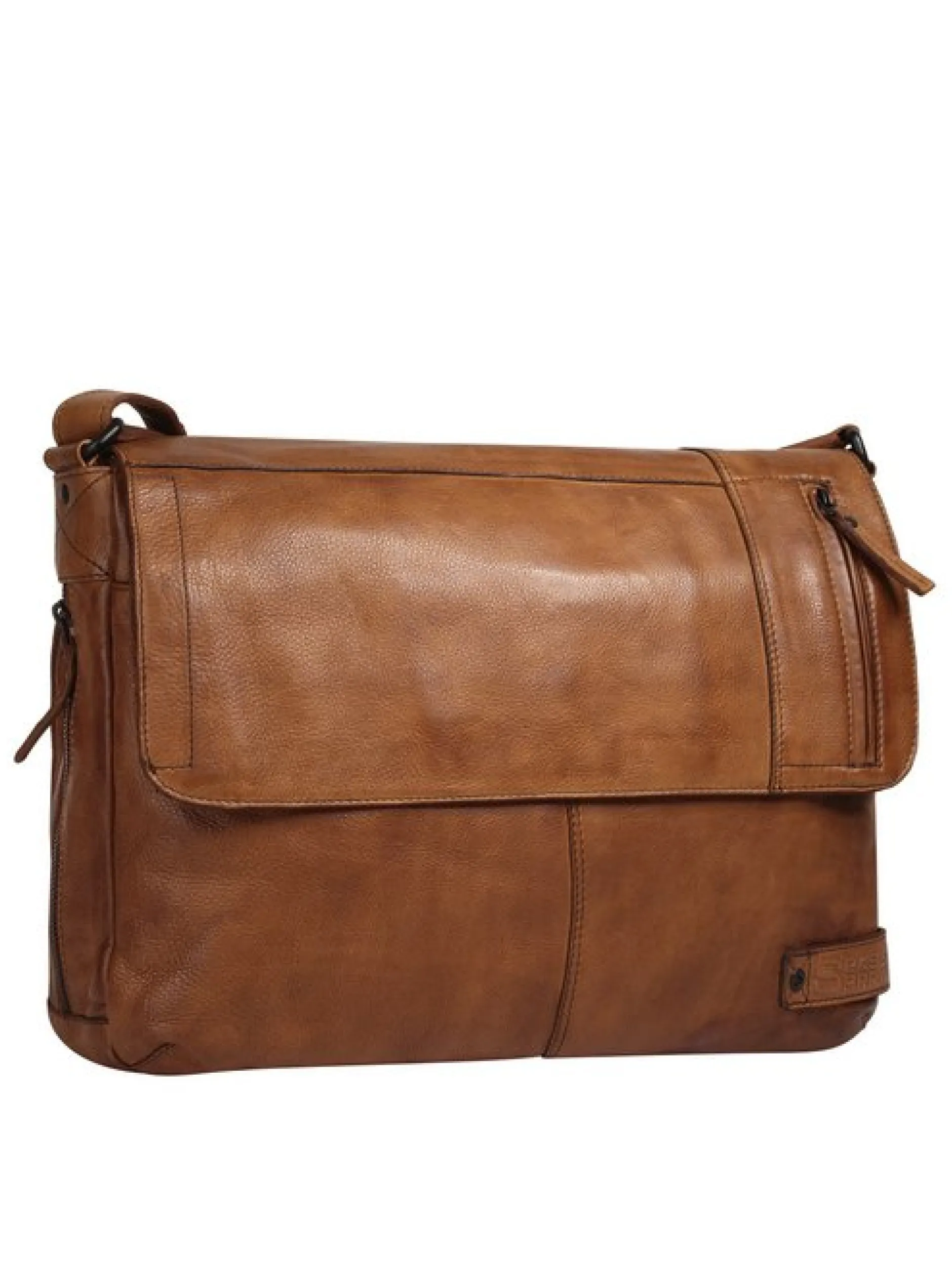 Spikes & Sparrow Unisex Messenger in cognac