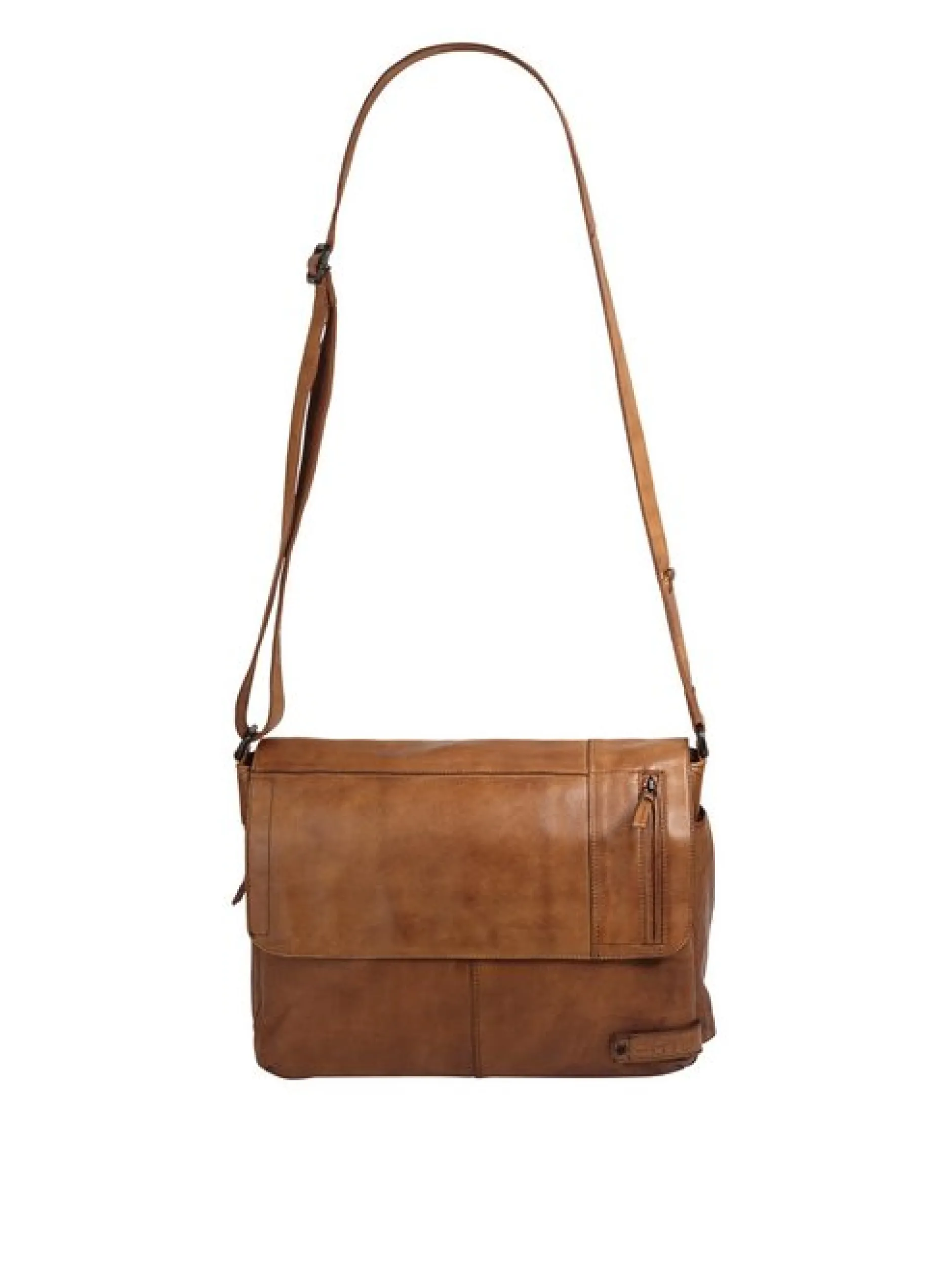 Spikes & Sparrow Unisex Messenger in cognac