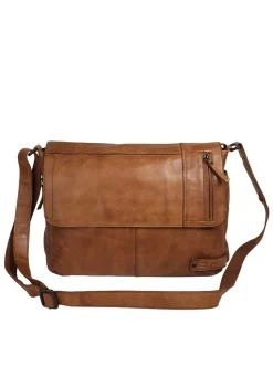Spikes & Sparrow Unisex Messenger in cognac