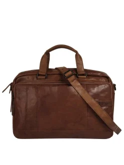 Spikes & Sparrow Unisex Reisetasche in cognac