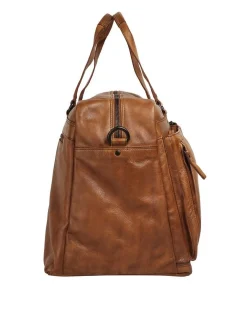 Spikes & Sparrow Unisex Reisetasche in cognac