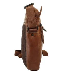 Spikes & Sparrow Unisex Umhängetasche in cognac