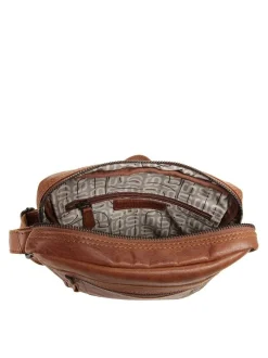 Spikes & Sparrow Unisex Umhängetasche in cognac