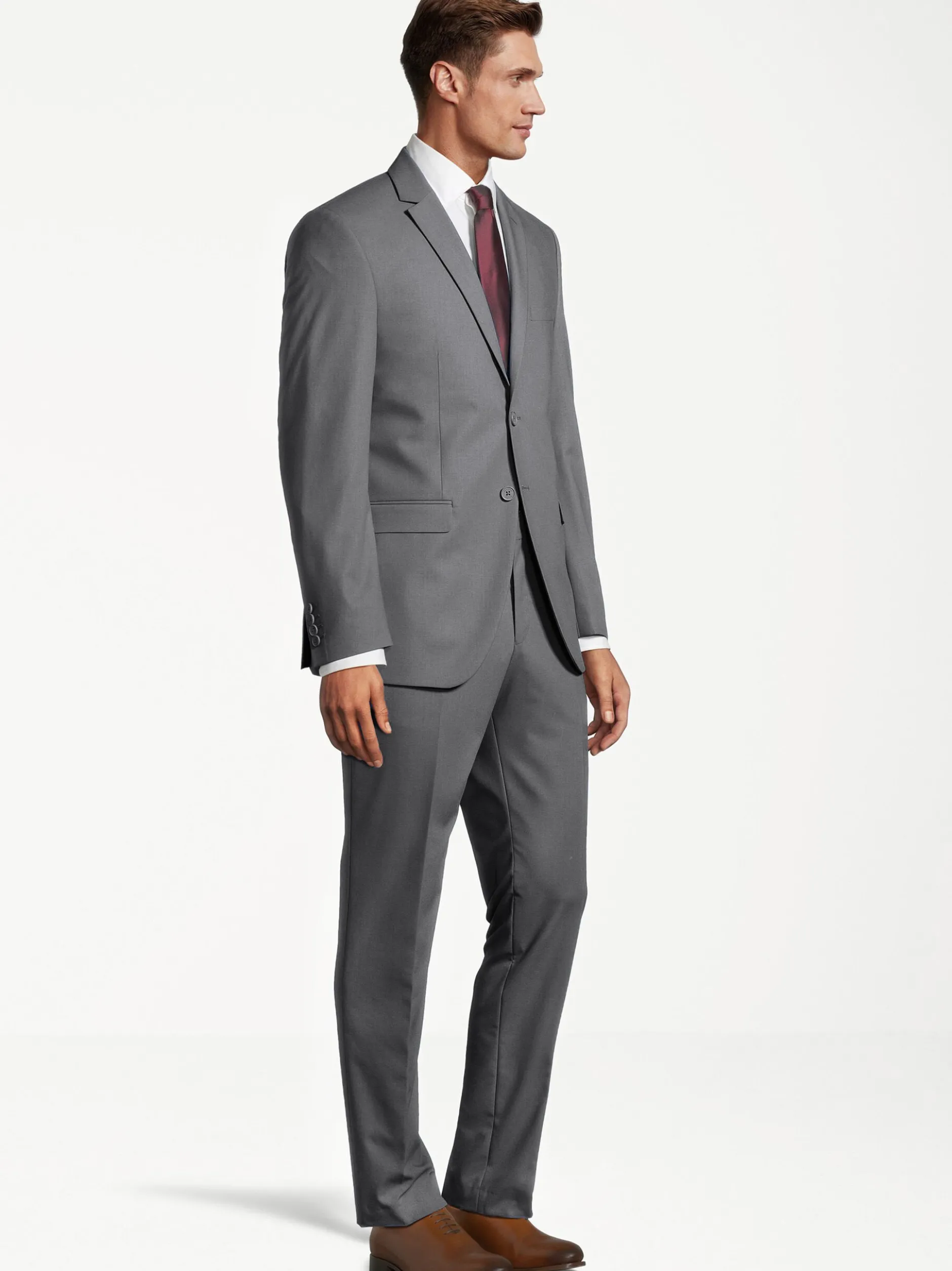 Steffen Klein Herren Anzug - Slim Fit in grau