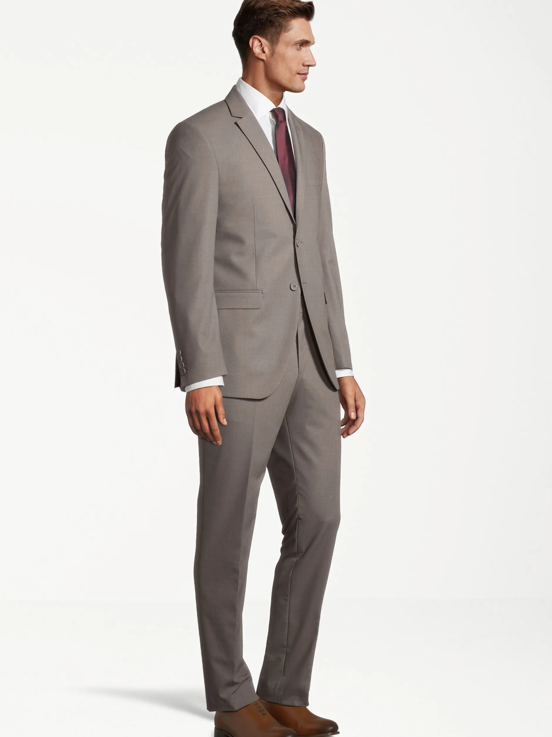 Steffen Klein Herren Anzug - Slim Fit in taupe