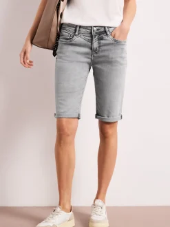Street One Damen Bermuda-Jeans - Jane in hellgrau