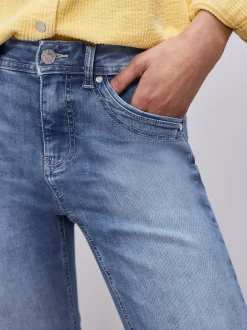 Street One Damen Bootcut Jeans in light stone