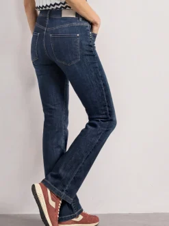 Street One Damen Bootcut Jeans in denim - Länge: lang