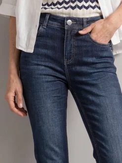 Street One Damen Bootcut Jeans in denim - Länge: lang
