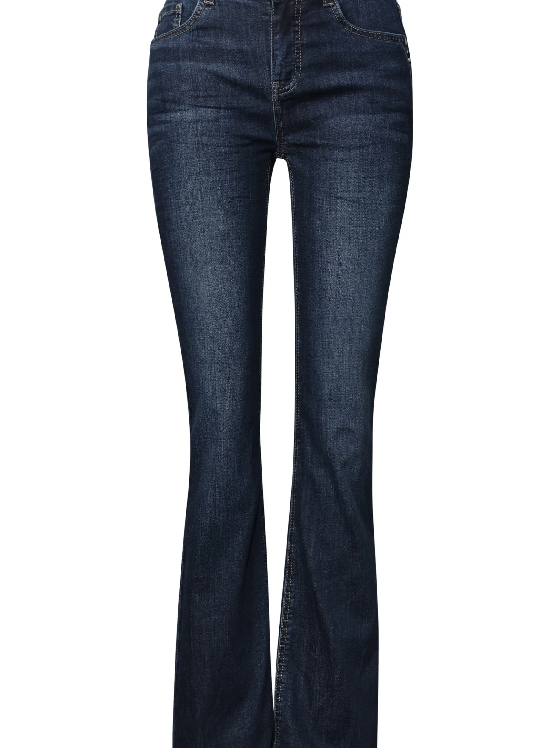 Street One Damen Bootcut Jeans in denim - Länge: lang