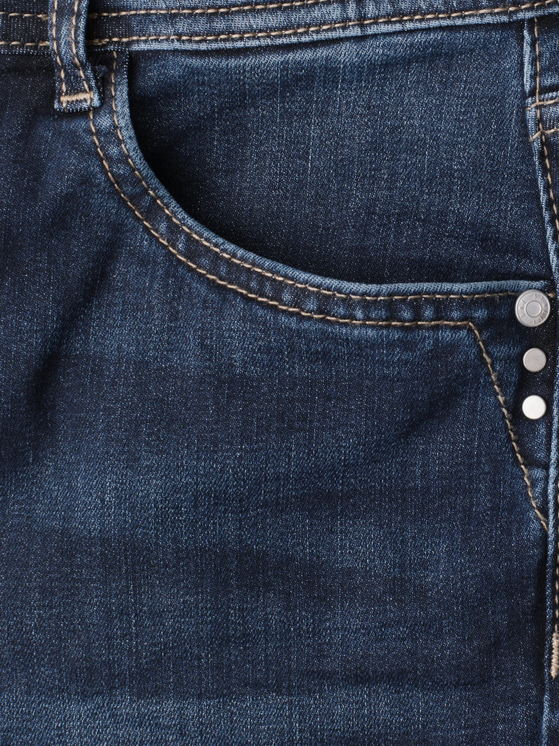 Street One Damen Bootcut Jeans in denim - Länge: lang
