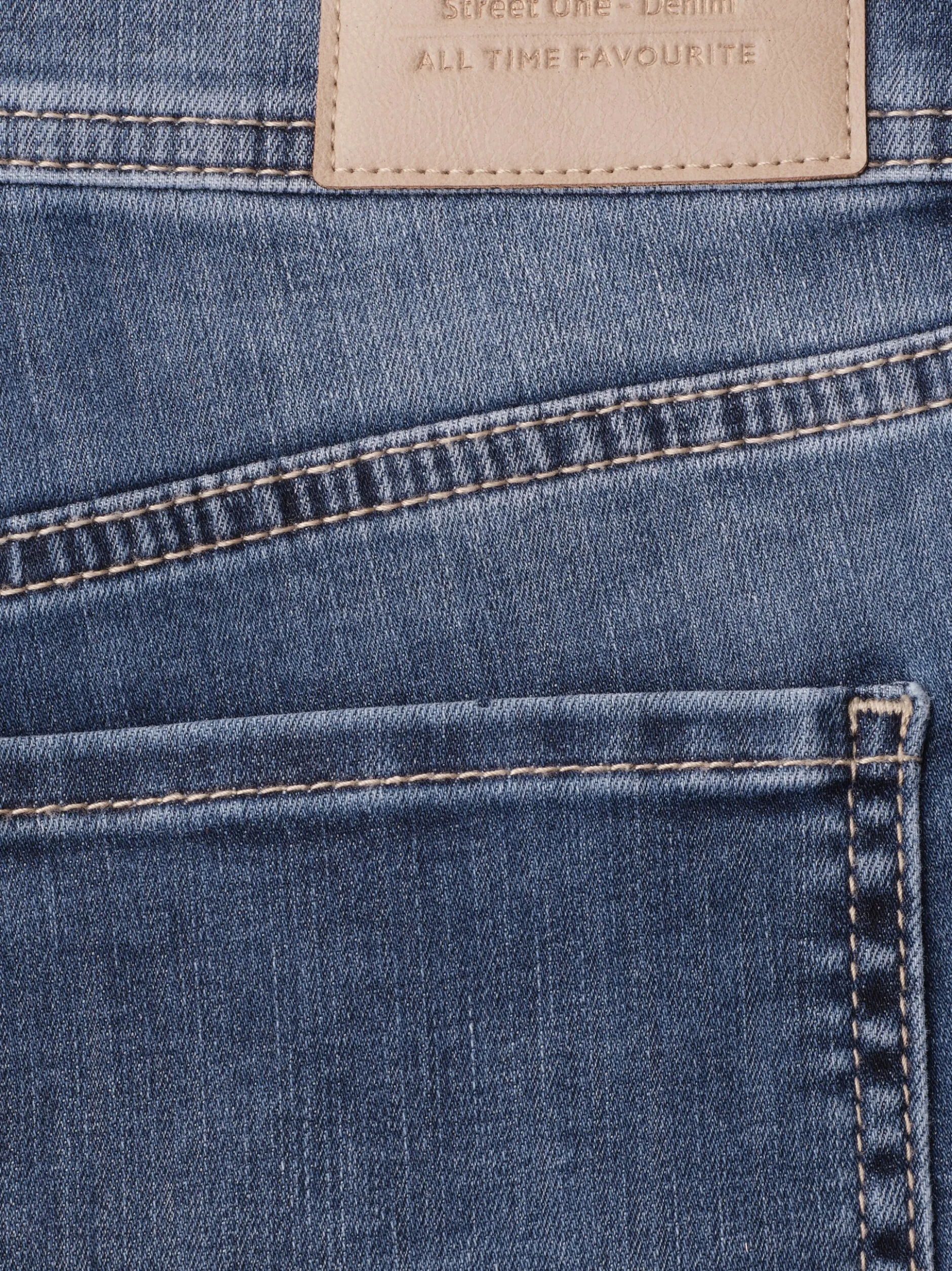 Street One Damen Capri-Jeans in medium stone