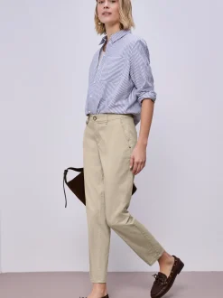 Street One Damen Chino in beige - Länge: verkürzt