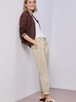 Street One Damen Chino in beige - Länge: verkürzt
