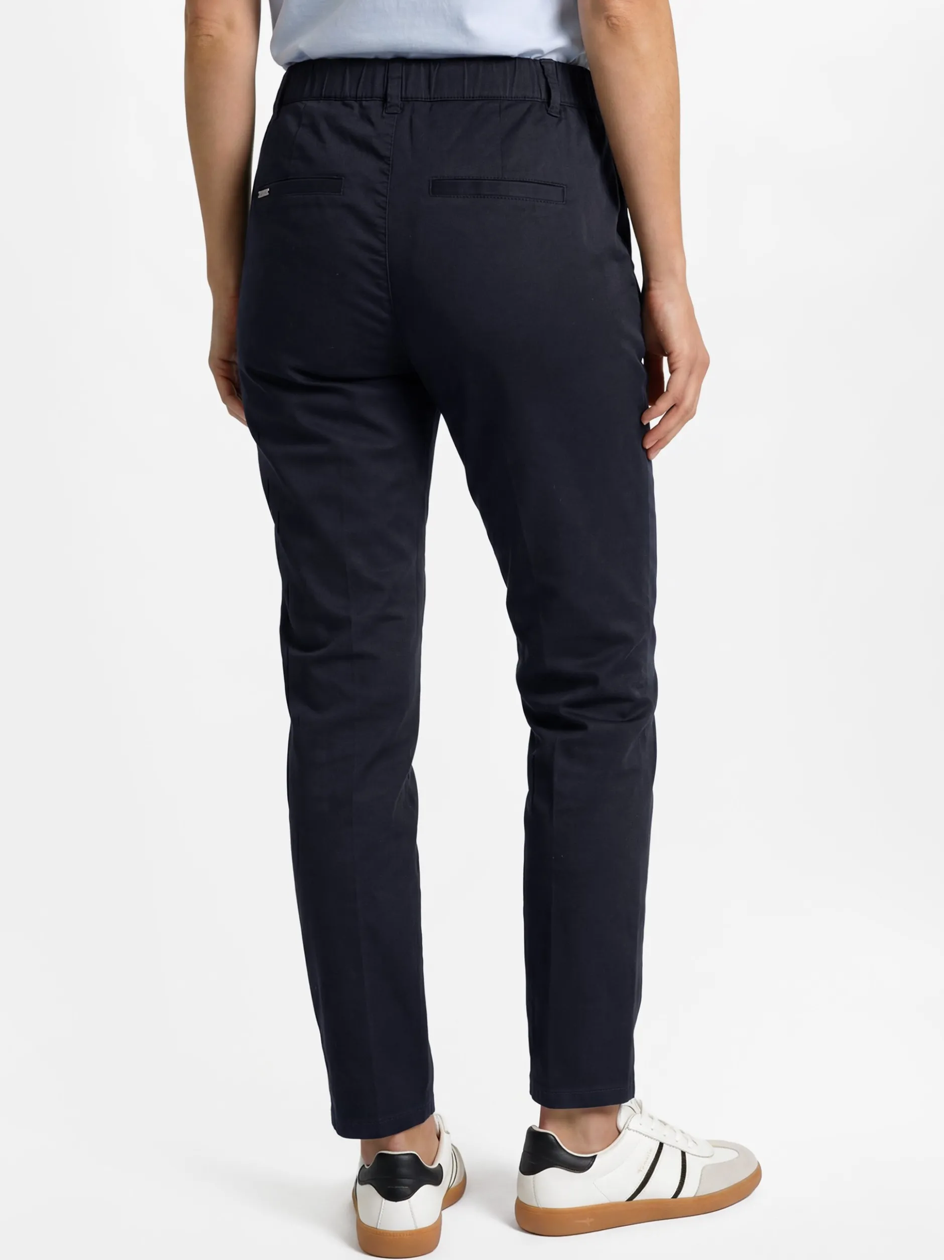 Street One Damen Chino in marine - Länge: verkürzt