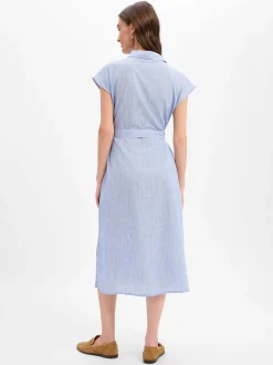Street One Damen Freizeitkleid in blau weiß