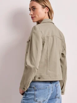 Street One Damen Jeansjacke in taupe