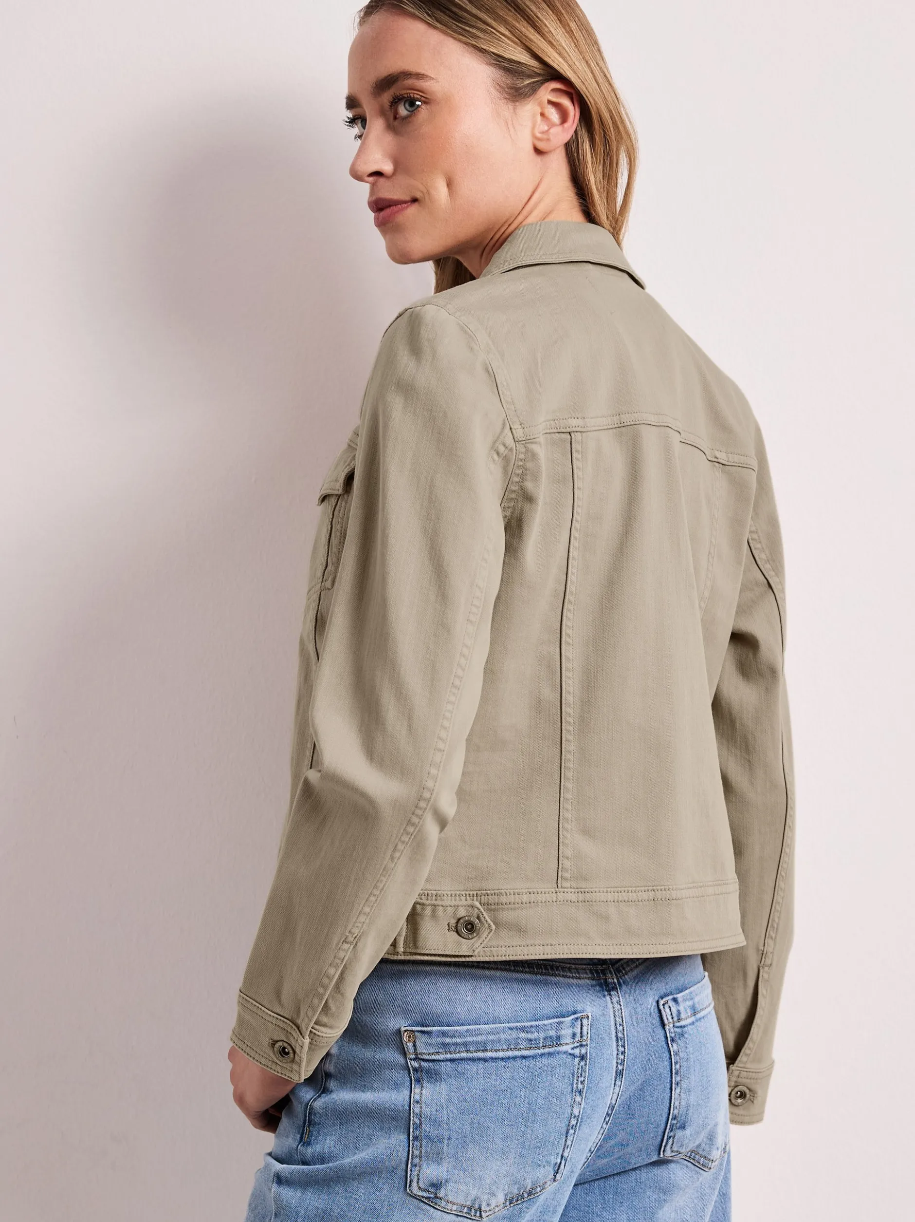 Street One Damen Jeansjacke in taupe
