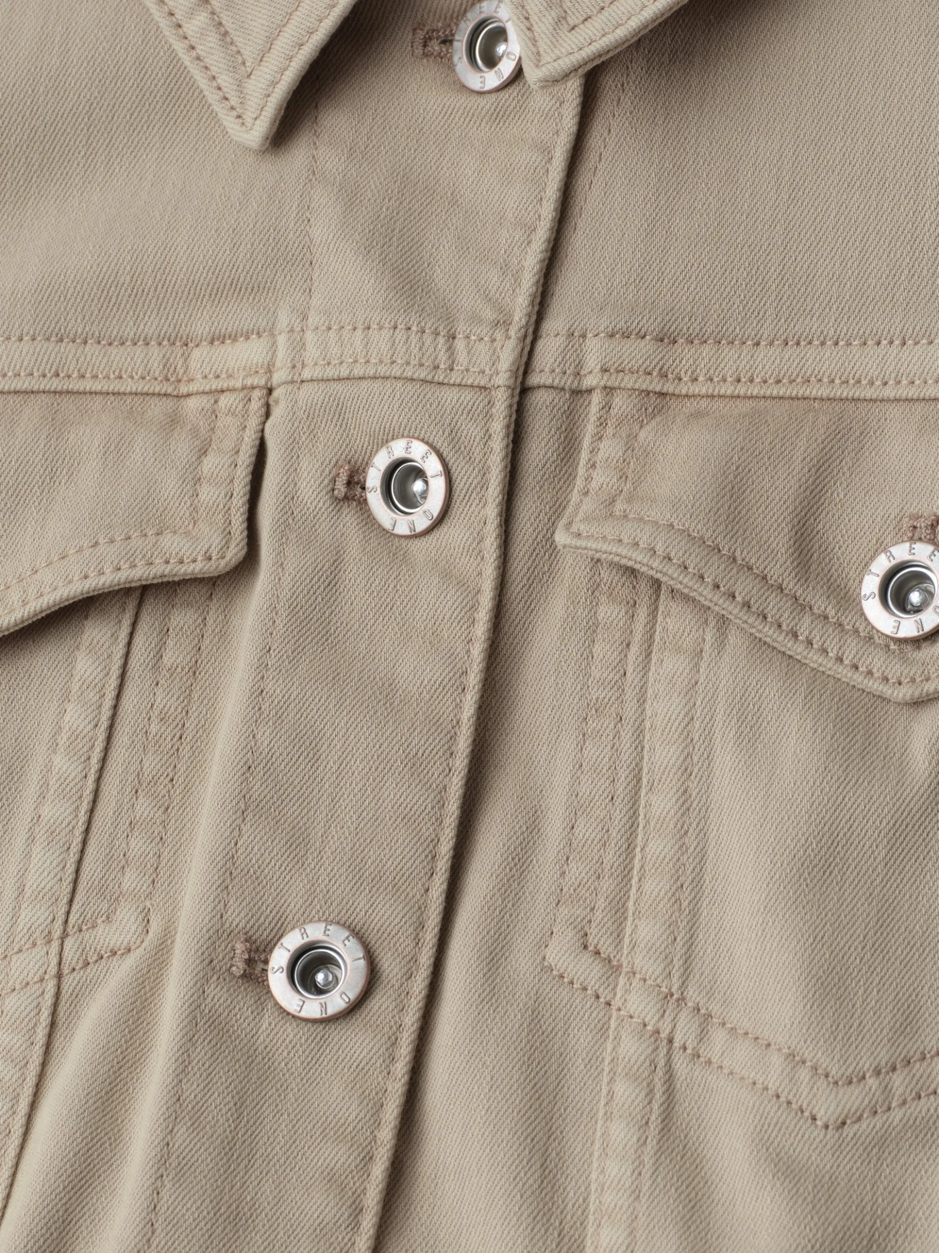 Street One Damen Jeansjacke in taupe