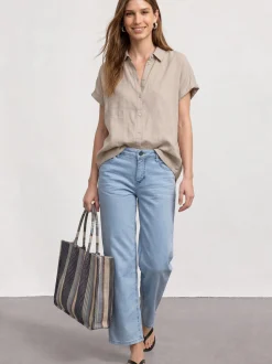 Street One Damen Loose Fit Jeans in bleached