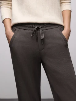 Street One Damen Stoffhose in schoko - Länge: lang