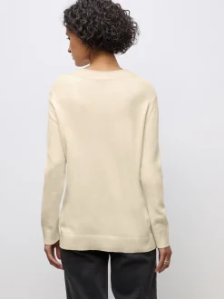 Street One Damen Strickpullover in ecru - Ärmel: langarm