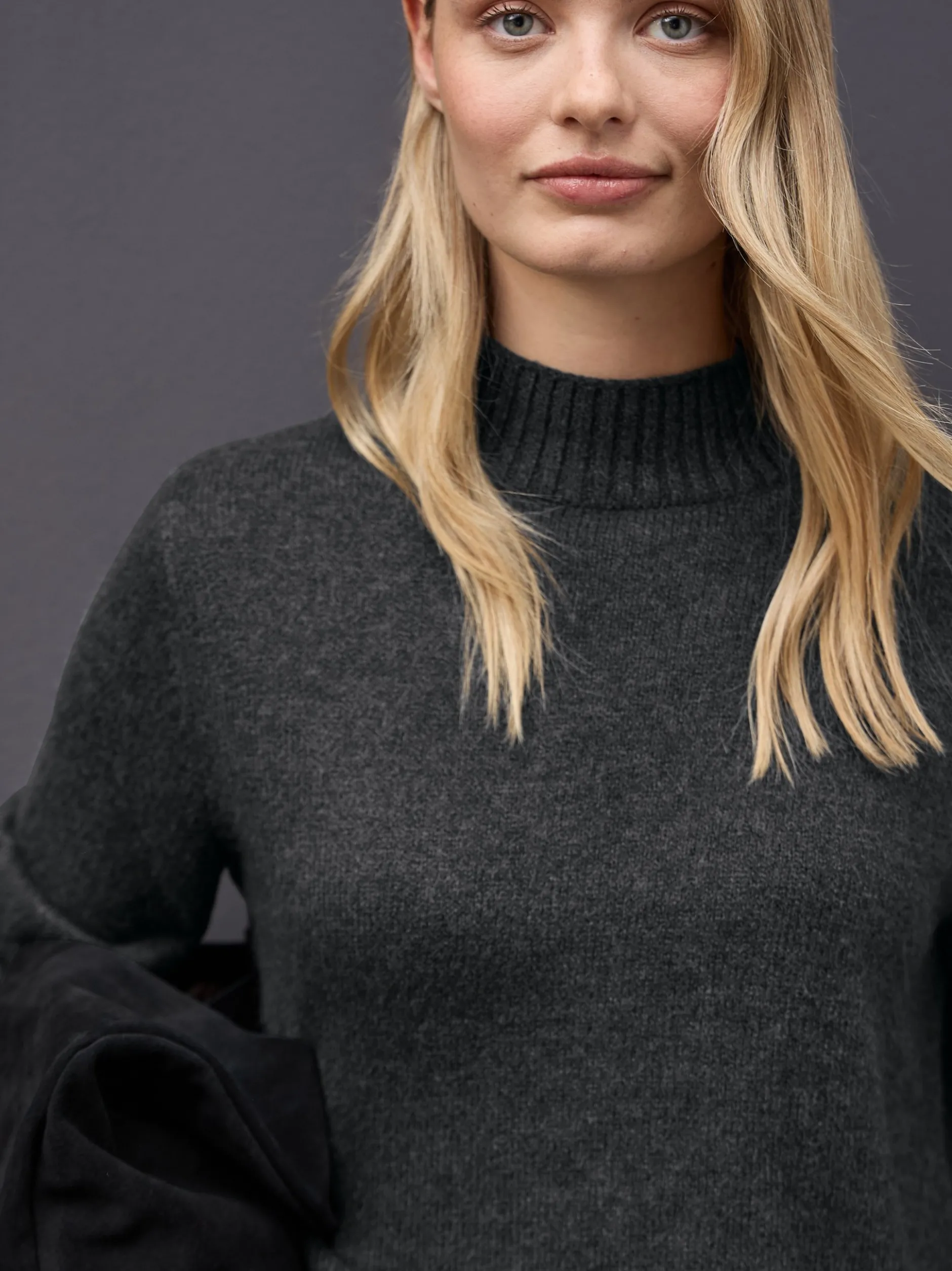 Street One Damen Strickpullover in anthrazit
