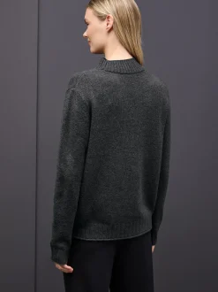 Street One Damen Strickpullover in anthrazit