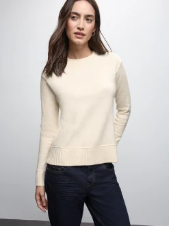 Street One Damen Strickpullover in ecru - Ärmel: langarm