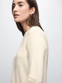 Street One Damen Strickpullover in ecru - Ärmel: langarm