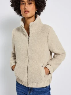 Street One Damen Teddy-Jacke in beige