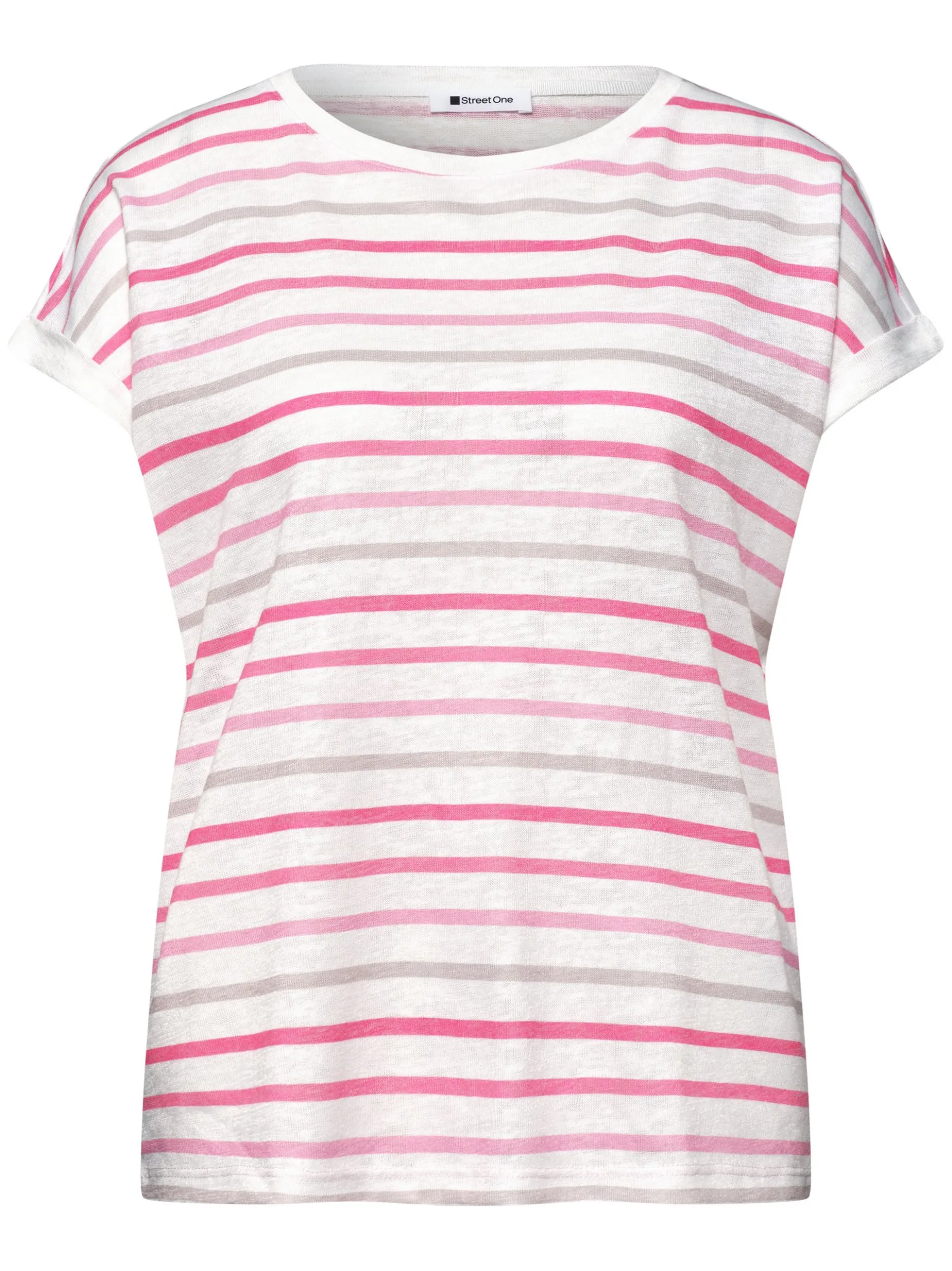 Street One Damen T-Shirt in ecru pink