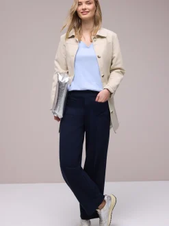 Street One Damen T-Shirt in hellblau - Ärmel: kurzarm
