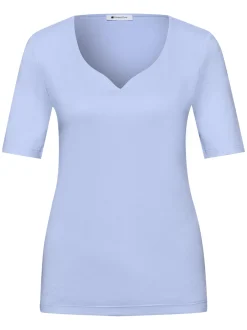 Street One Damen T-Shirt in hellblau - Ärmel: kurzarm