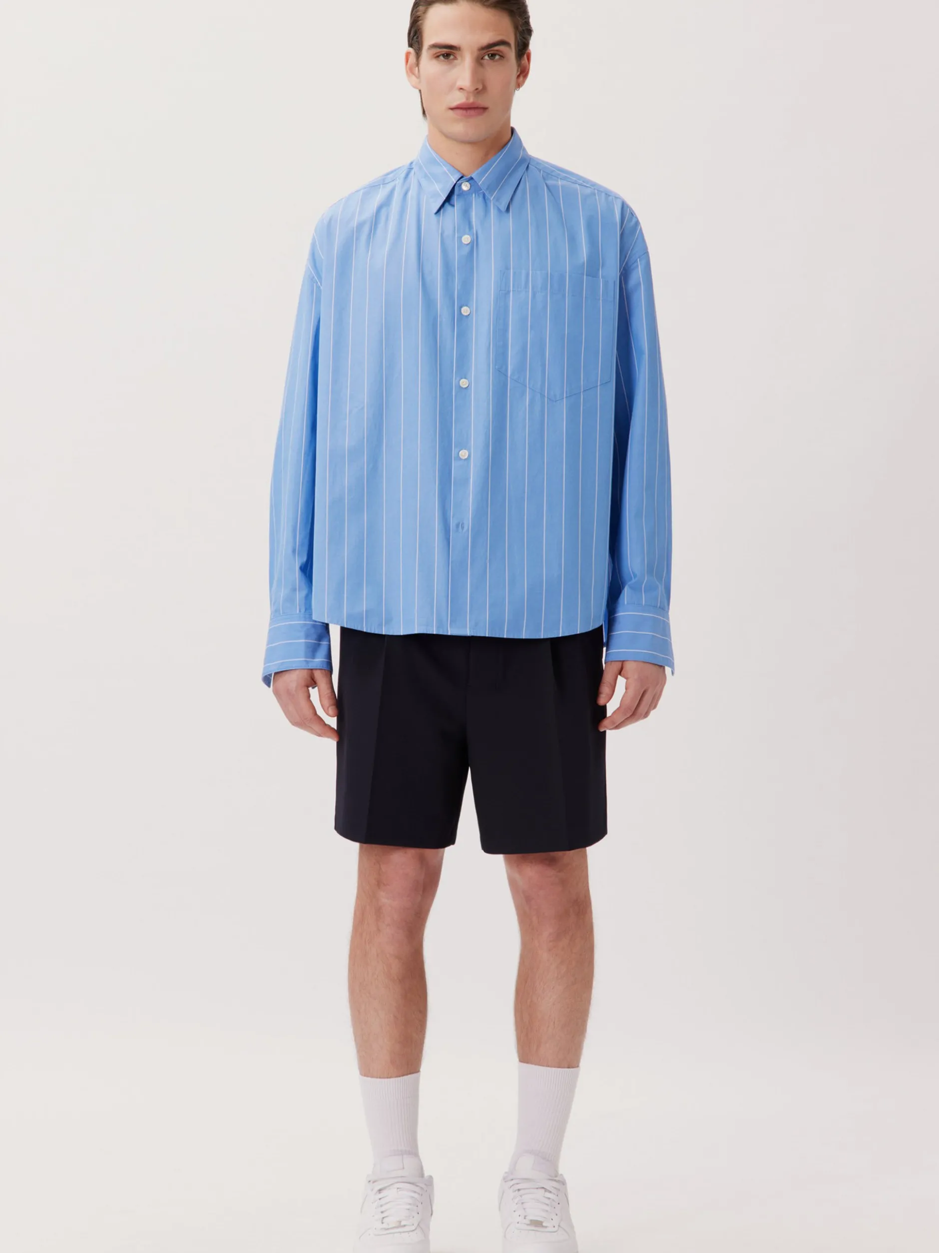 Studio Seidensticker Herren Casual Hemd - Unisex - Oversized Fit in blau