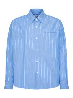 Studio Seidensticker Herren Casual Hemd - Unisex - Oversized Fit in blau