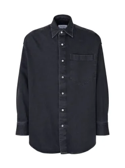 Studio Seidensticker Herren Denimhemd - Oversized Fit in schwarz