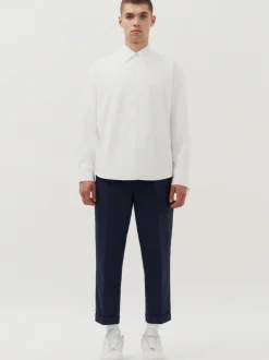 Studio Seidensticker Herren Wattiertes Hemd - Oversized Fit in weiß