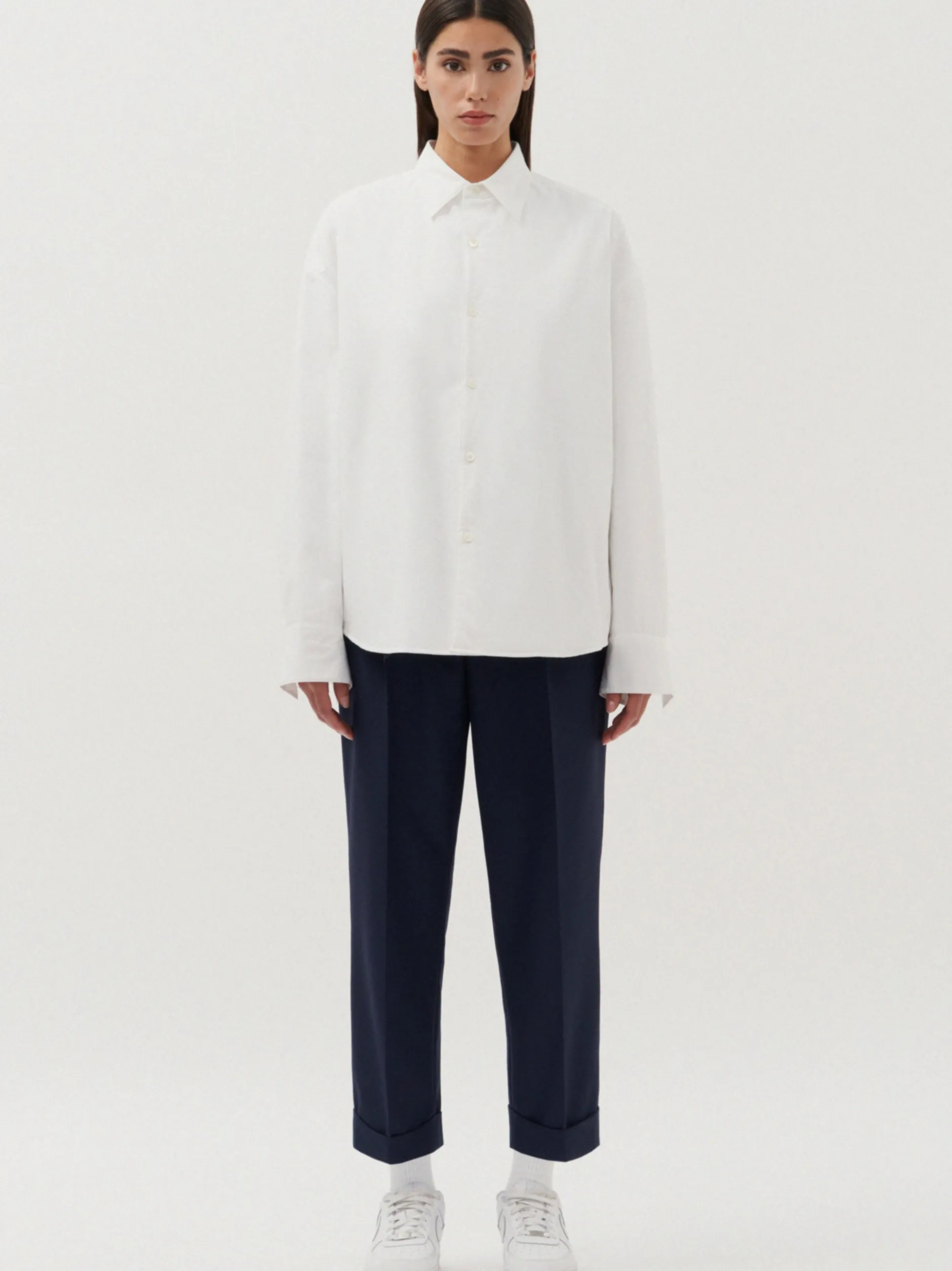 Studio Seidensticker Herren Wattiertes Hemd - Oversized Fit in weiß