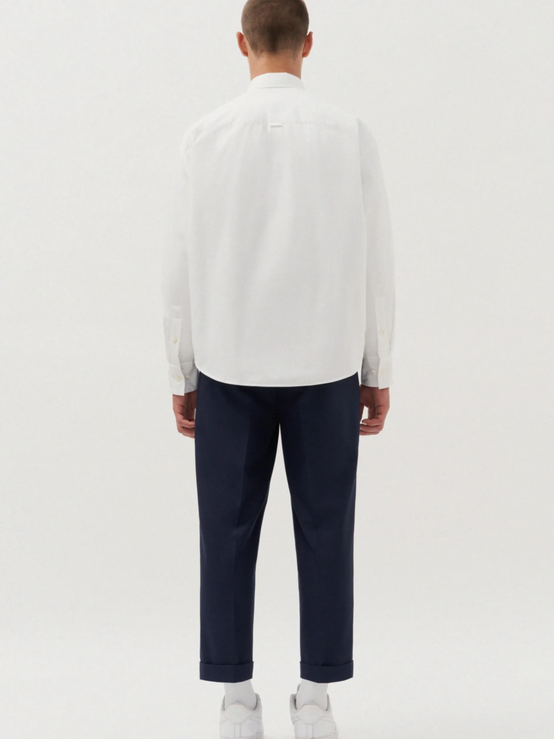 Studio Seidensticker Herren Wattiertes Hemd - Oversized Fit in weiß