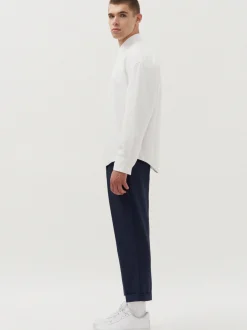 Studio Seidensticker Herren Wattiertes Hemd - Oversized Fit in weiß