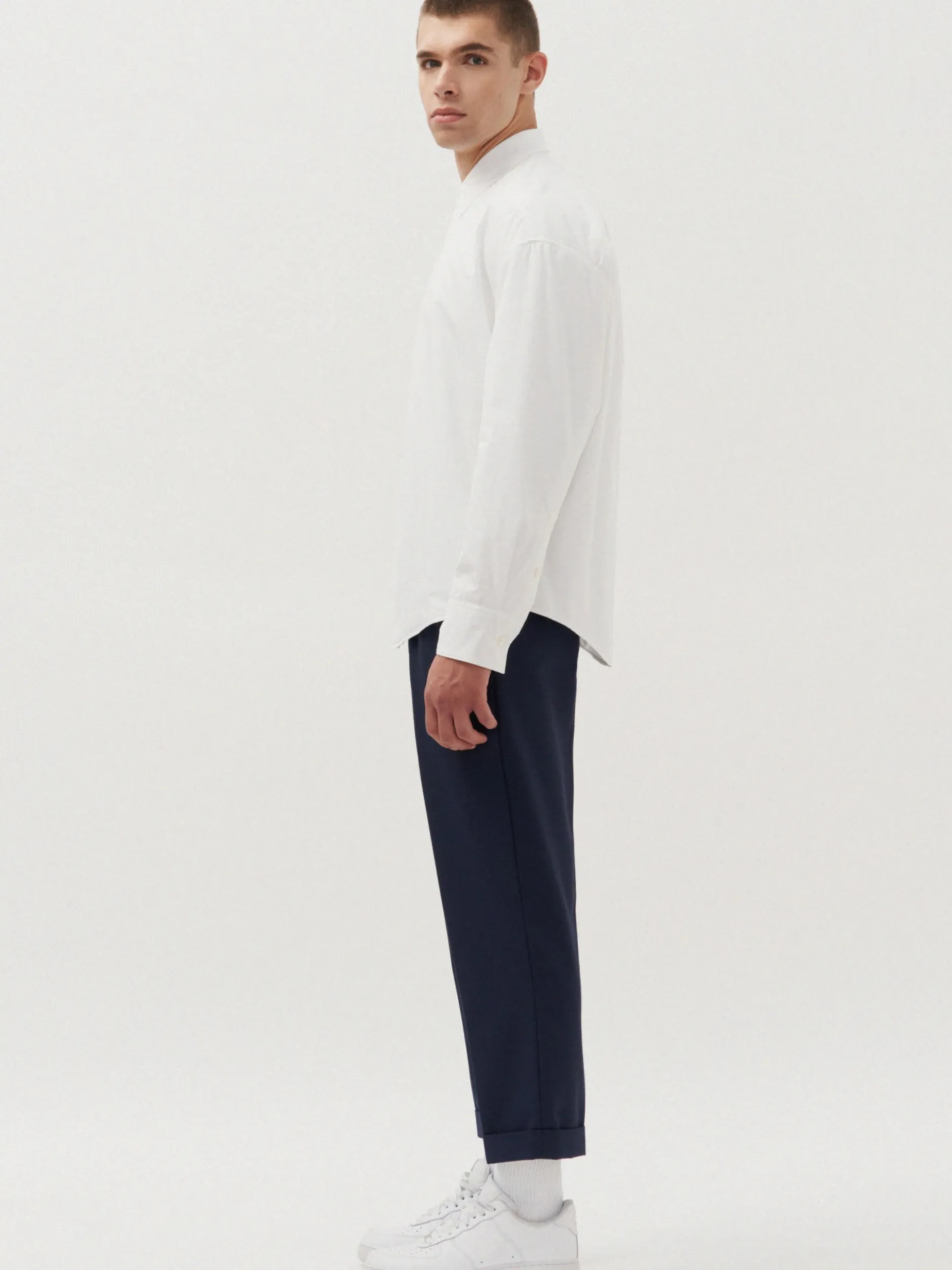 Studio Seidensticker Herren Wattiertes Hemd - Oversized Fit in weiß