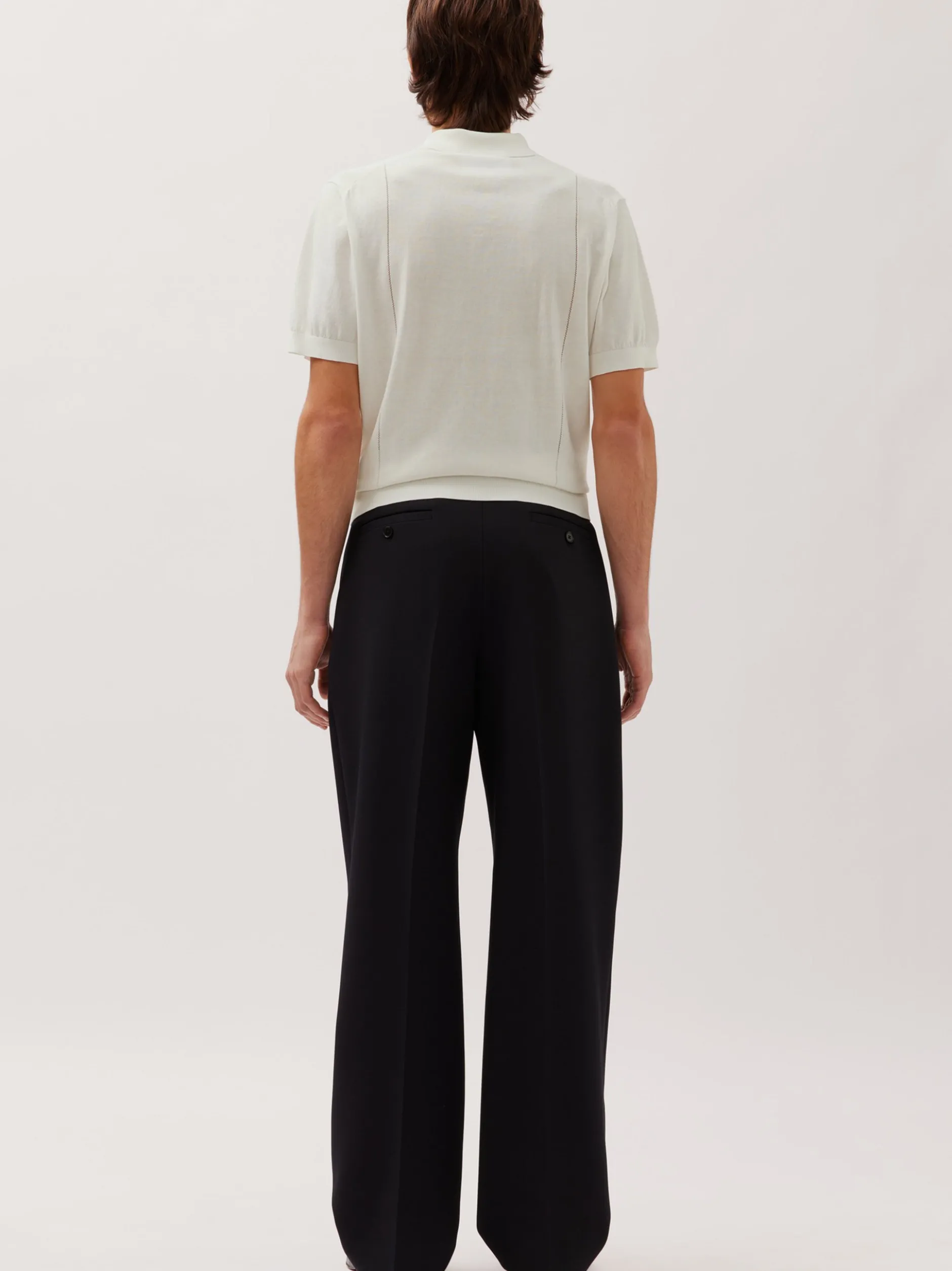 Studio Seidensticker Herren Strick Polo - Regular Fit in ecru